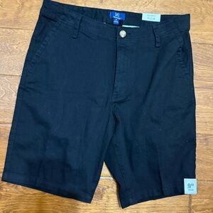 NWT Size 30 Georges black Above the Knee flat front shorts